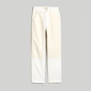 Madewell 90s Straight Jean Two-Tone Workwear Edition white and beige size 31